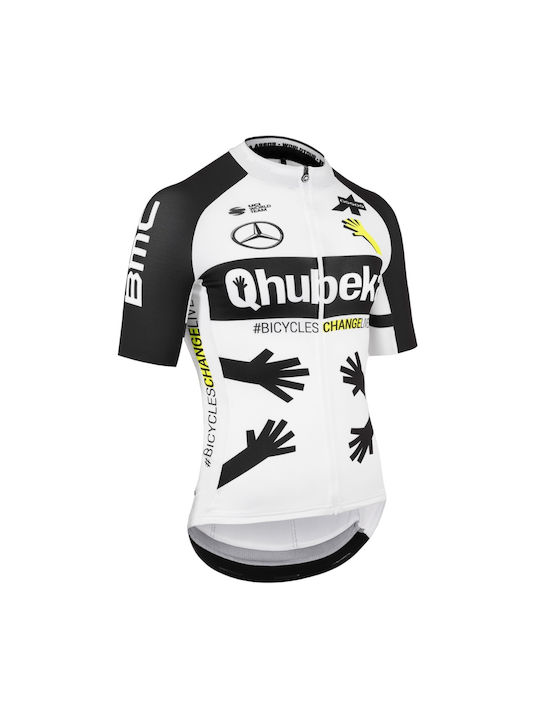 Assos Tricou De Ciclism Pentru Bărbați Cu Mâneci Scurte Albă