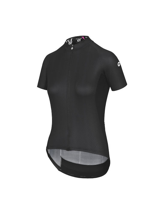 Assos Tricou De Ciclism Pentru Femei Cu Mâneci Scurte Negru