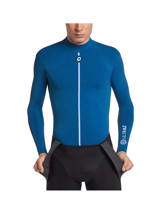 Assos Tricou De Ciclism Pentru Bărbați Cu Mâneci Lungi Albastru