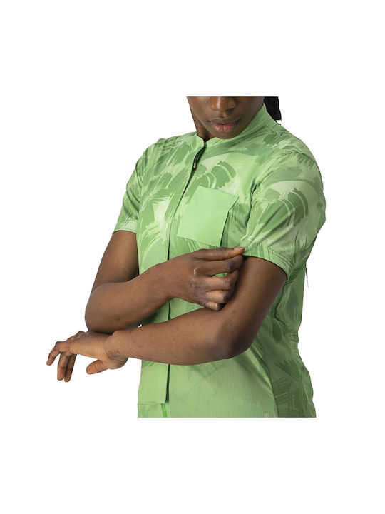 Castelli Cas-4522085-344-XS Tricou De Ciclism Pentru Femei Cu Mâneci Scurte Verde