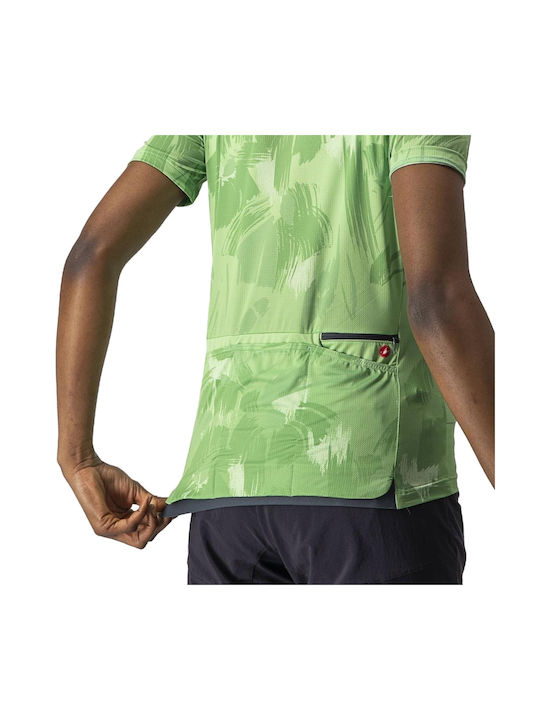 Castelli Cas-4522085-344-XS Tricou De Ciclism Pentru Femei Cu Mâneci Scurte Verde