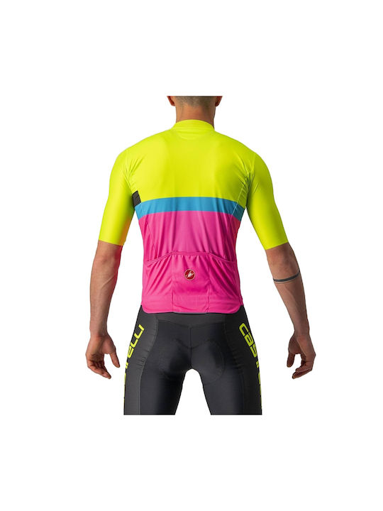 Castelli Tricou De Ciclism Pentru Bărbați Cu Mâneci Scurte Roz