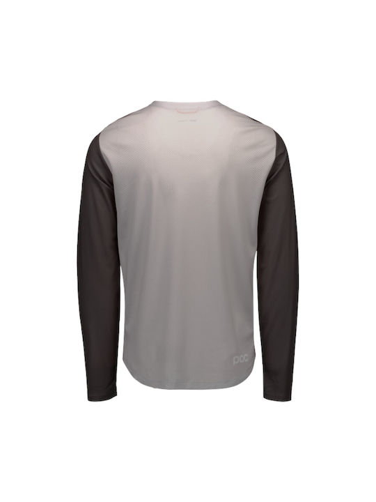 Poc Tricou De Ciclism Pentru Bărbați Cu Mâneci Lungi Gri