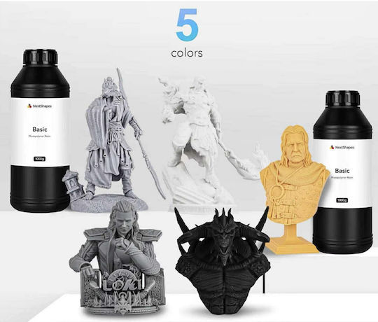 NextShapes Rășină Pentru Imprimante 3D Gri 0.5kg 500ml (RE-112)