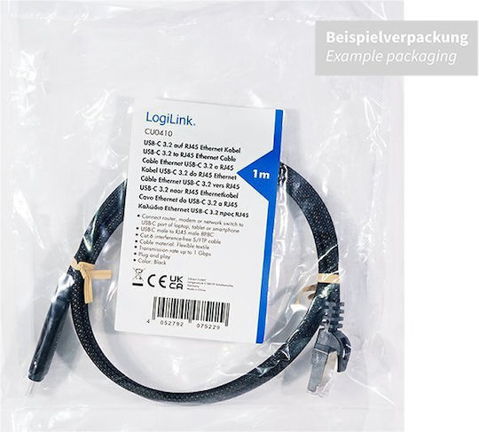 LogiLink U/UTP Ethernet Network Cable 10m Black