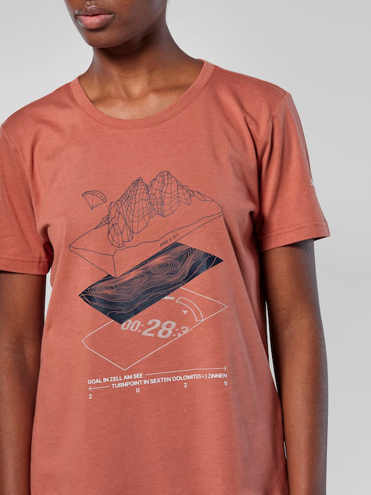 Xalps Tricou Damă Uscare Rapidă Roșu