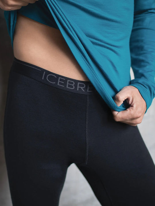 Icebreaker Oasis Pantaloni Termici Pentru Bărbați Negri