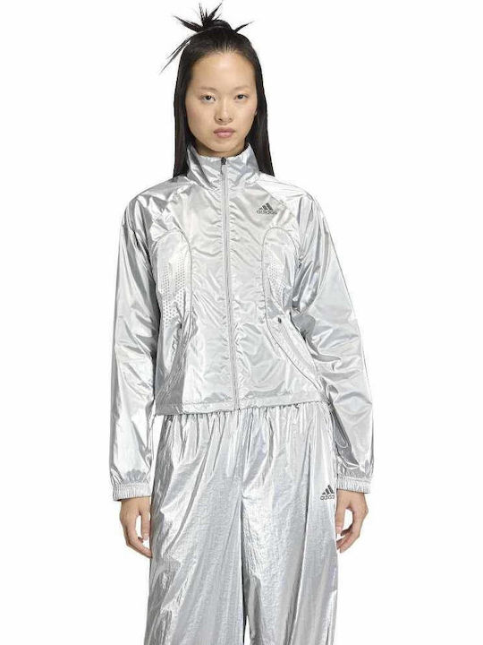 Γυναικείο Μπουφάν για Χειμώνα Silver Metallic
