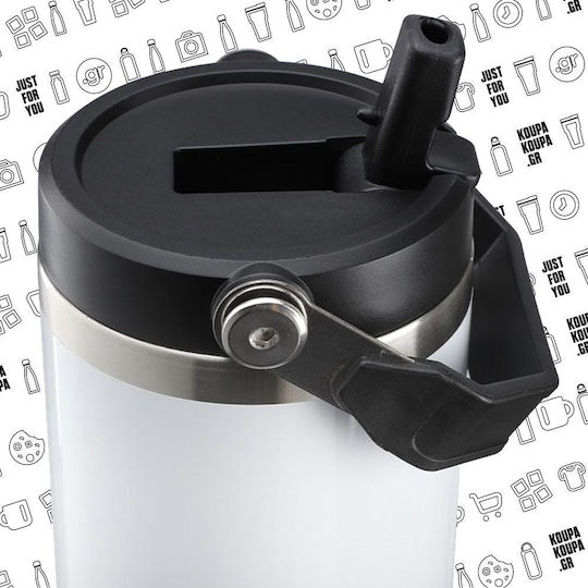Koupakoupa Stainless Steel Thermos Bottle 890ml Stainless Steel with Straw