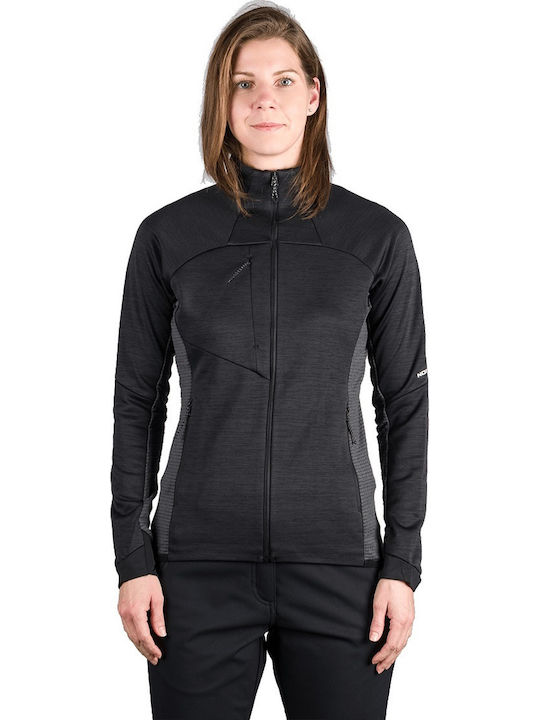 Cardigan Fleece pentru femei în culoare neagră