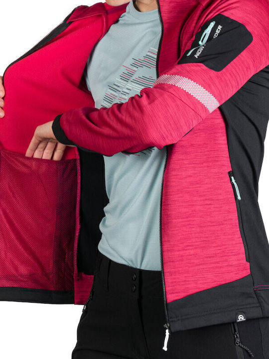 Fleece Cardigană pentru femei în Culoare Burgundy