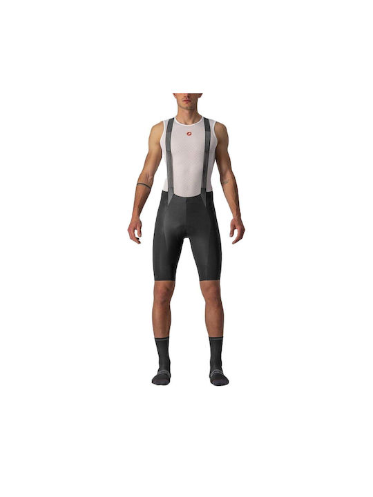 Castelli Pantaloni De Ciclism Pentru Bărbați Cu Bretele Negri