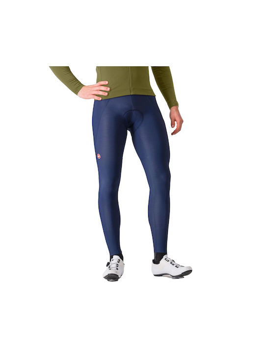 Castelli Pantaloni De Ciclism Pentru Bărbați Cu Bretele Albastru Marin