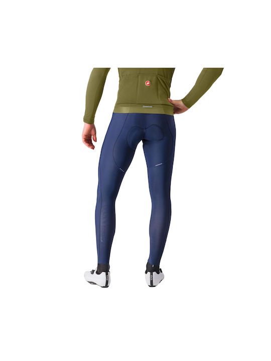 Castelli Pantaloni De Ciclism Pentru Bărbați Cu Bretele Albastru Marin