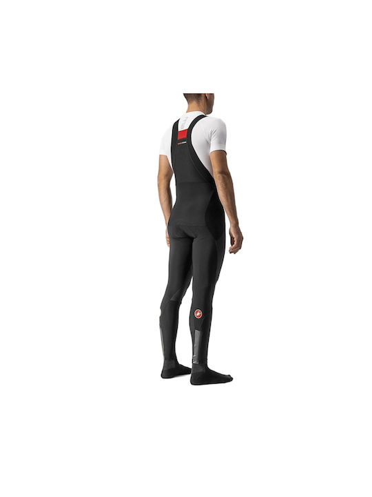 Castelli Pantaloni De Ciclism Impermeabili Pentru Bărbați Cu Bretele Negri
