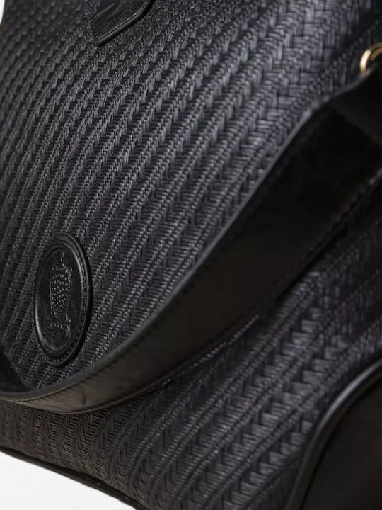 Ψάθινη Handtaschen und Damentasche Schulter Schwarz