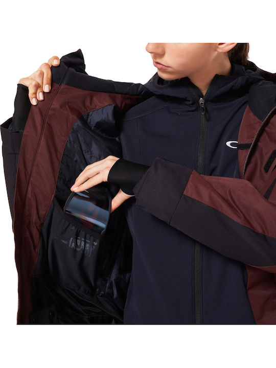Oakley Jachetă izolată FOA500472-9B2 pentru femei pentru ski & snowboard Burgundy