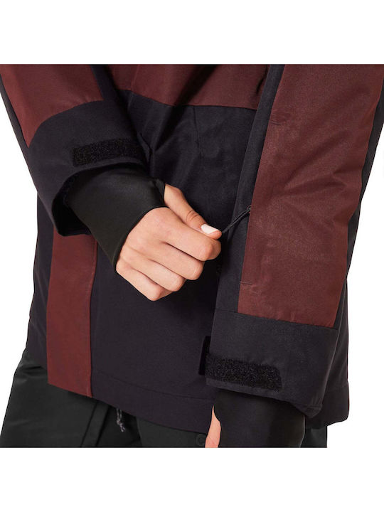 Oakley Jachetă izolată FOA500472-9B2 pentru femei pentru ski & snowboard Burgundy