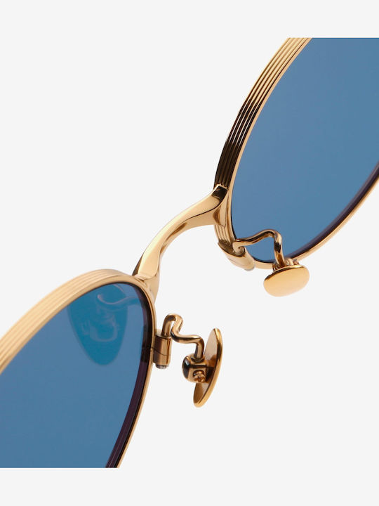 Projekt Produkt Unisex Sunglasses with Metallic Frame Gold and Blue