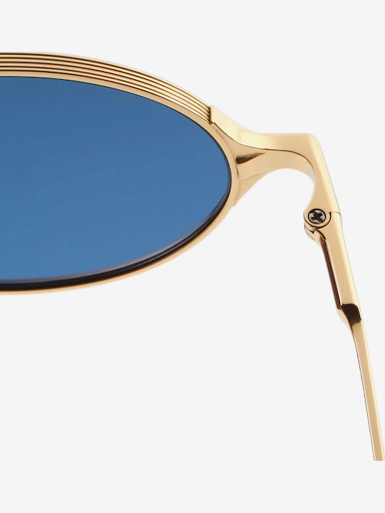 Projekt Produkt Unisex Sunglasses with Metallic Frame Gold and Blue