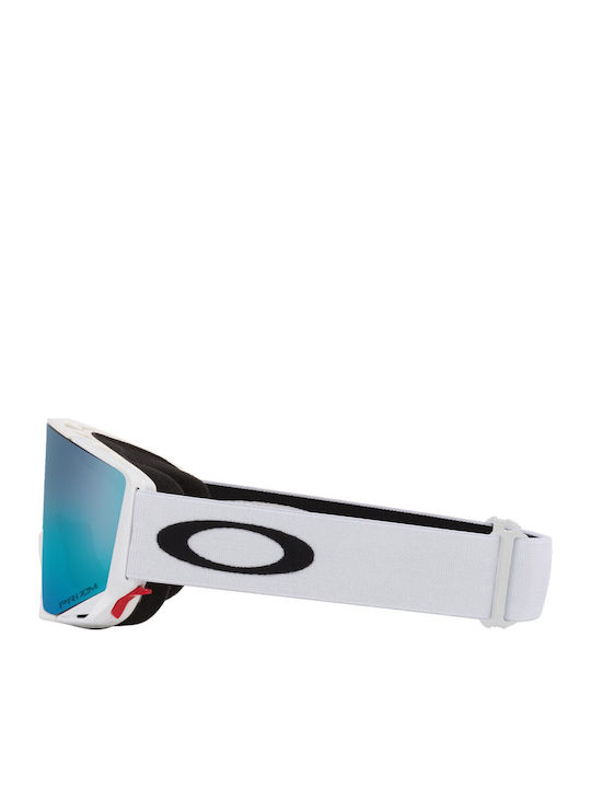 Oakley M Snow Mască Ski & Snowboard pentru Adulți Albă cu Lentilă Roz
