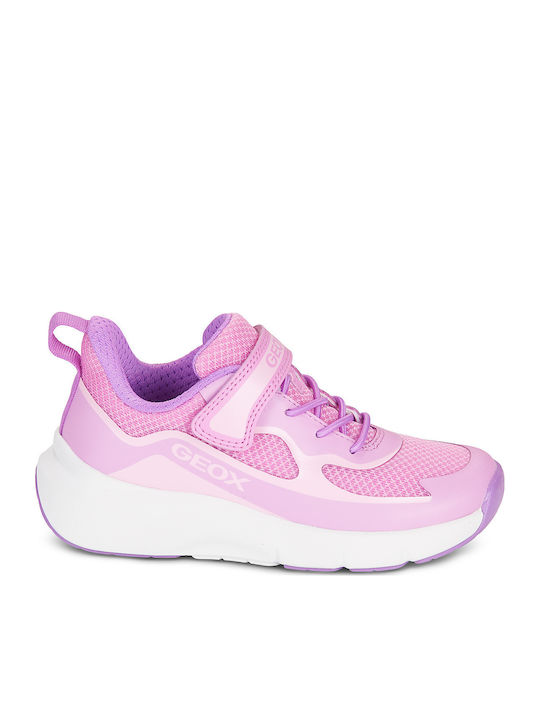 Kids Anatomic Sneakers with Hoop & Loop Closure Pink