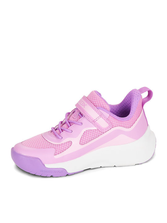 Kids Anatomic Sneakers with Hoop & Loop Closure Pink