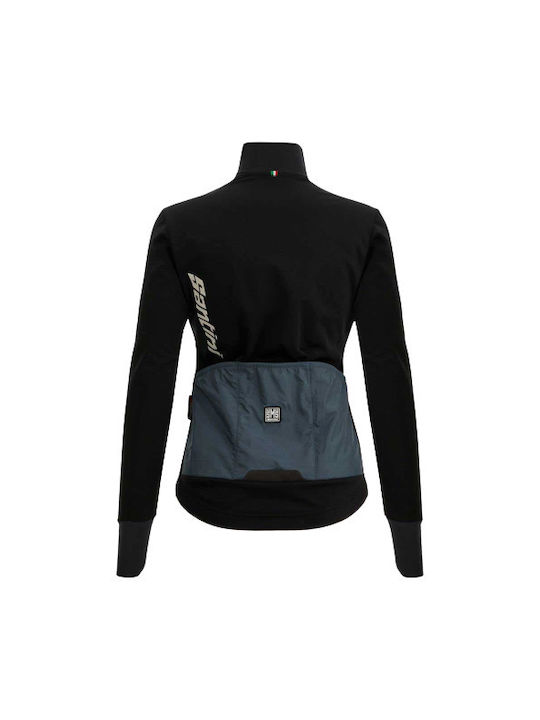 Santini Women's Long Sleeve Cycling Windbreaker Jacket Black