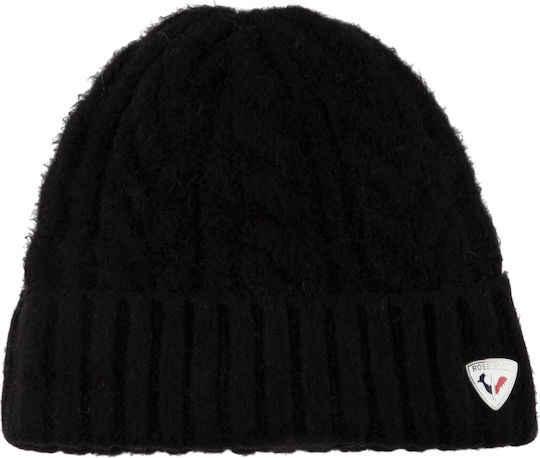 Women's Fleece Knitted Beanie Black Beanie