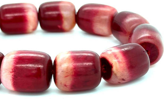 Kompologadiko Worry Beads with 21 Beads Made of Red Horn