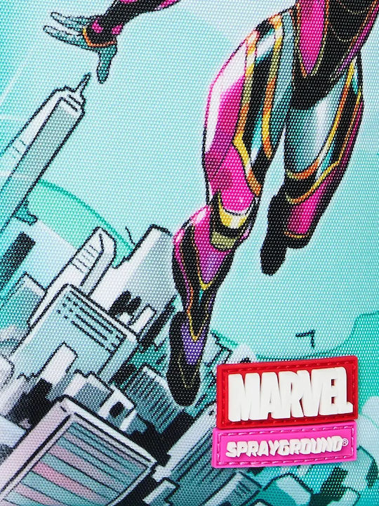 Sprayground School Backpack Junior High-High School with Water Bottle Holder MARVEL IRON HEART BE YOUR OWN HERO 29 x 15 x 46cm