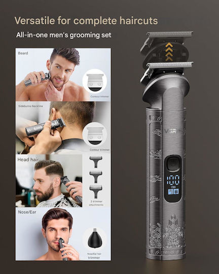Vgrpro Set Profesional de Mașină de Tuns Reîncărcabilă Cupru X002GOJX4F
