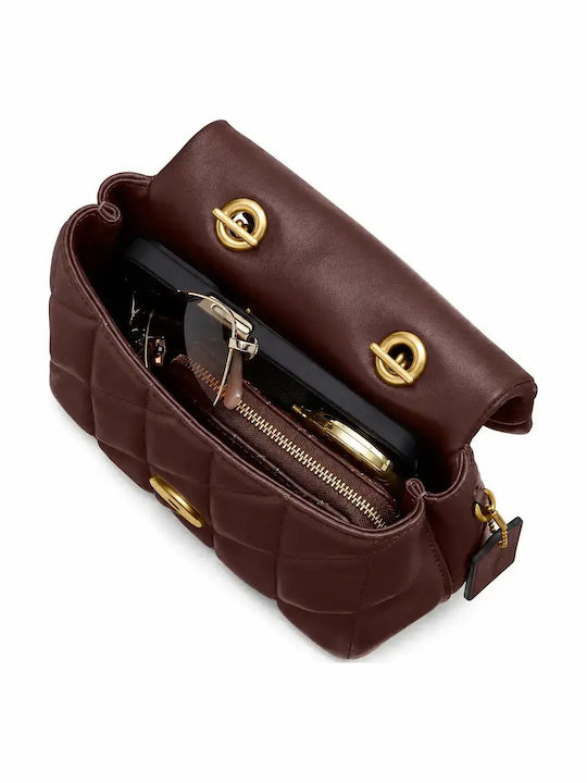 Tabby Leder Damen Schultertasche Braun
