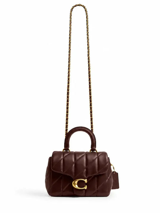 Tabby Leder Damen Schultertasche Braun