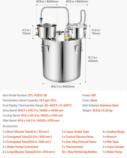 Vevor Vevor Destillateur 50l