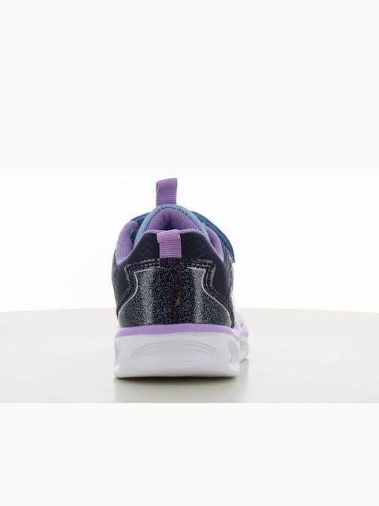 Frozen Kids Sneakers with Hook & Loop Closure & Lights Light Blue