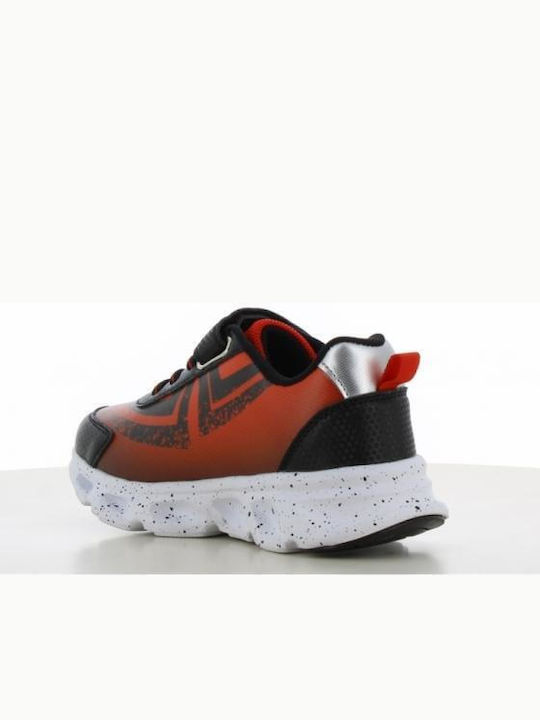Kids Sneakers with Hoop & Loop Closure & with Lights Black