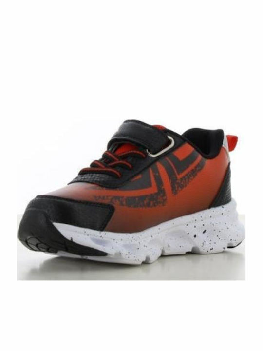 Kids Sneakers with Hoop & Loop Closure & with Lights Black