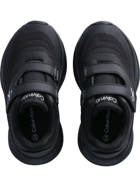 Kids Sneakers with Hoop & Loop Closure Black