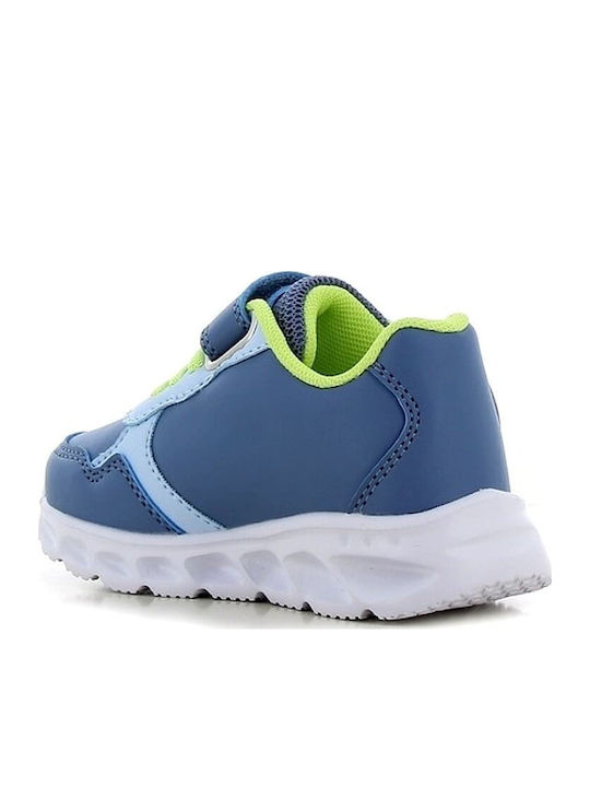 Kids Sneakers with Hook & Loop Closure & Lights Blue