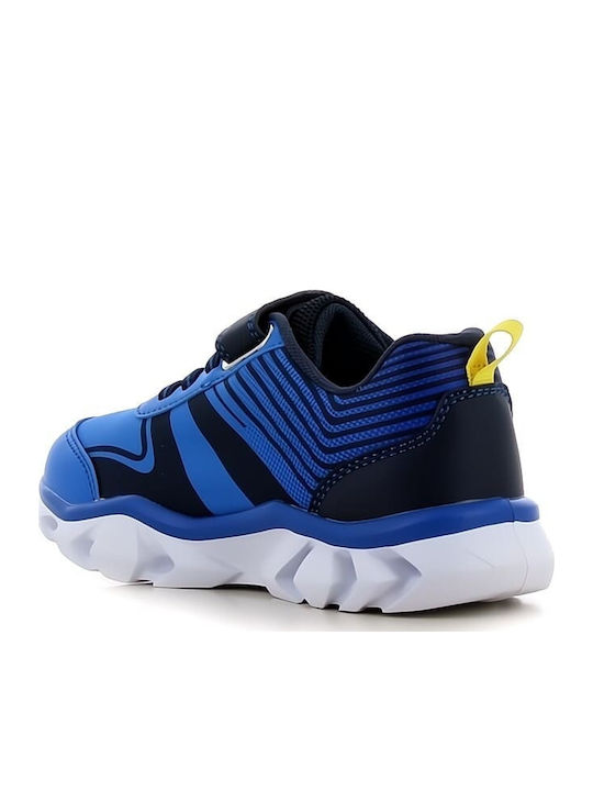 Kids Sneakers with Hoop & Loop Closure and Lights Blue