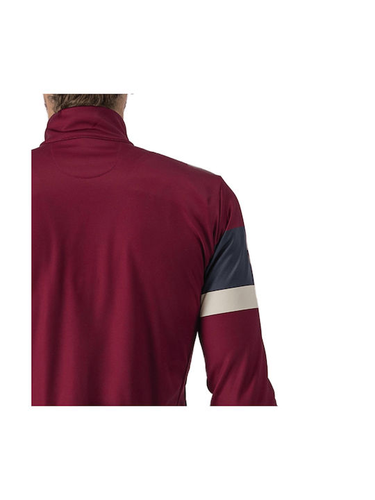 Castelli Tricou De Ciclism Pentru Bărbați Mânecă Lungă Roșu