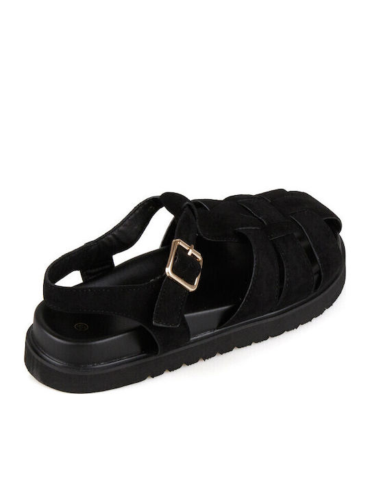 Дамски Сандали Flatforms Черни
