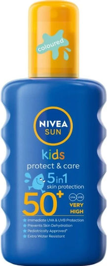 Nivea SPF50 SPF50+ Водоустойчив Детски Слънцезащитен Крем Спрей 200мл