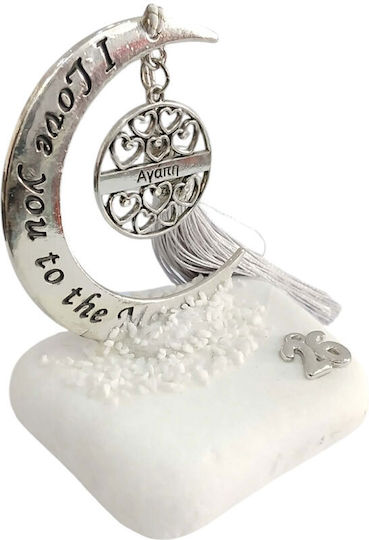 Kalliopi Silver Tabletop Silver Lucky Charm Made of Stone 2027 8x10cm