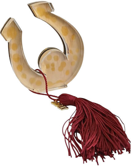 Moda Mostra Handmade Tabletop Lucky Charm Horseshoe Transparent Made of Plexiglass 2027 10x11cm