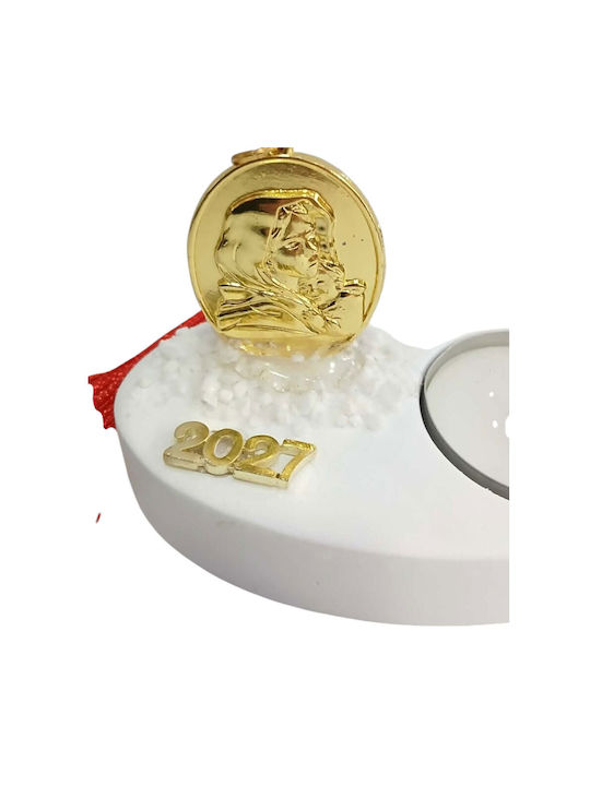 Kalliopi Silver Ръчно Изработено Настолно Щастие За Дома с Желания Златисто от Камък 2027