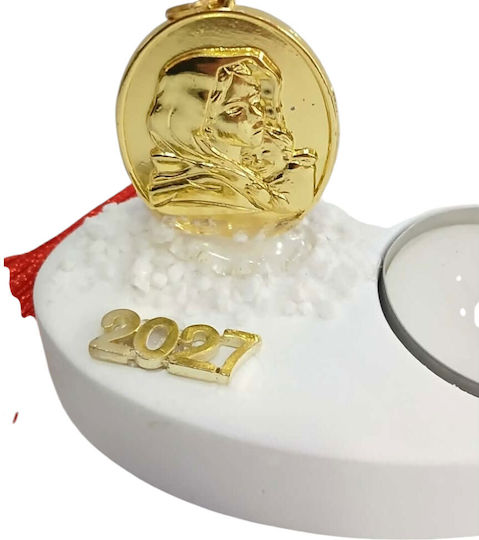 Kalliopi Silver Χειροποίητο Επιτραπέζιο Γούρι με ευχές Χρυσό από Πέτρα 2027
