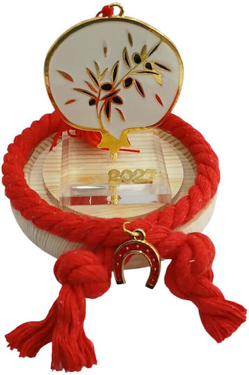 Kalliopi Silver Handmade Tabletop New Year's Lucky Charm Pomegranate Made of Glass 2027