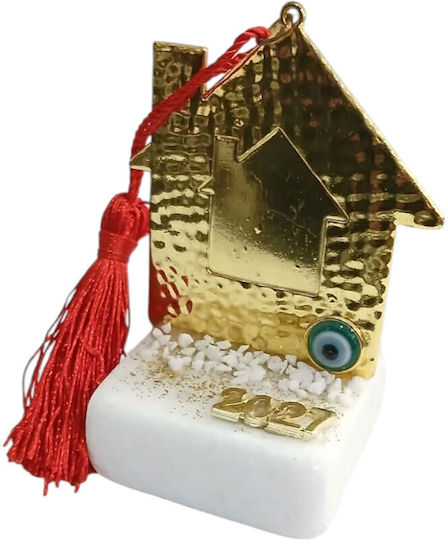 Kalliopi Silver Настолно Щастие За Къща Златисто От Камък 2027 5x5см